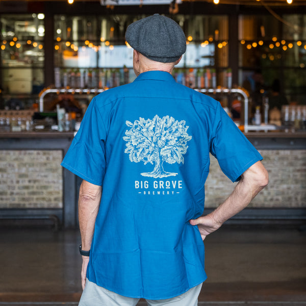 Classic Brewer's Shirt - Dark Blue and Sage
