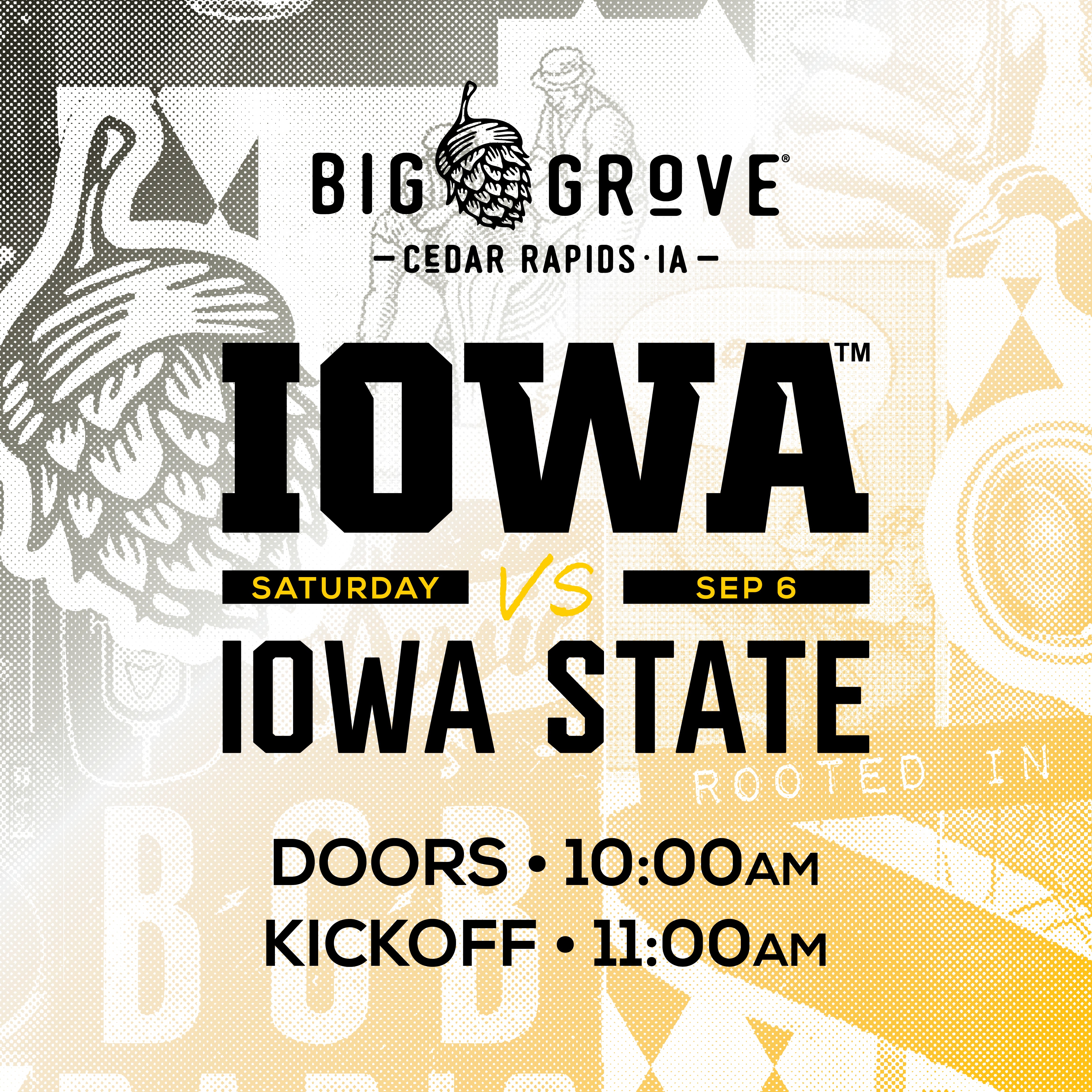 Iowa v. Iowa State Gameday Watch Party at Big Grove | Cedar Rapids