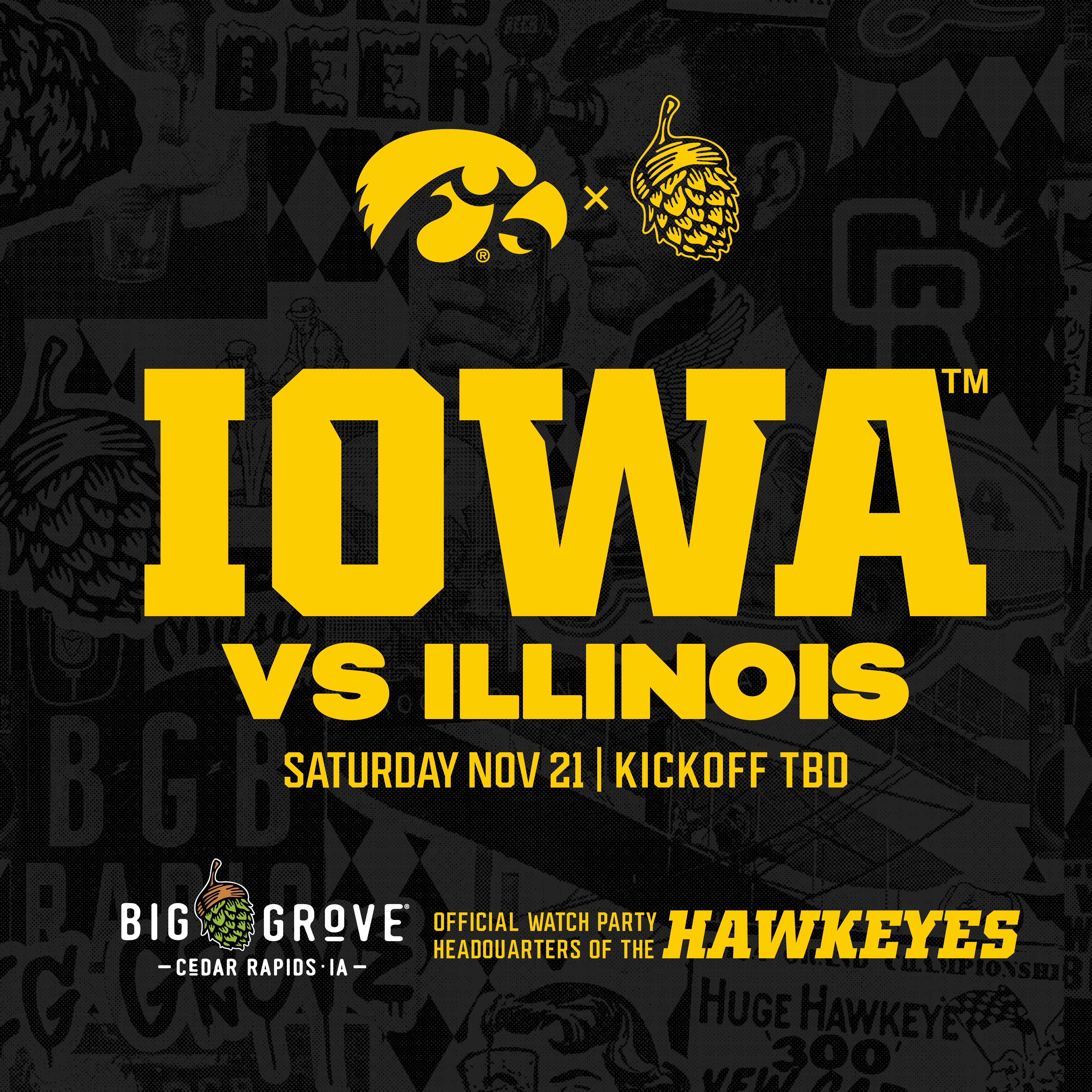 Iowa vs. Illinois Football Watch Party