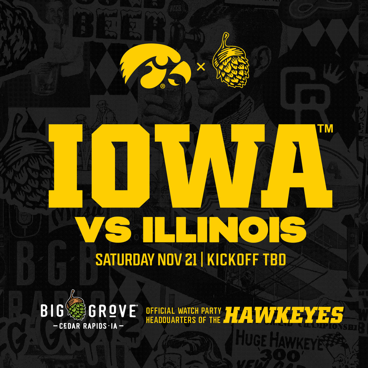 Iowa vs. Illinois Football Watch Party