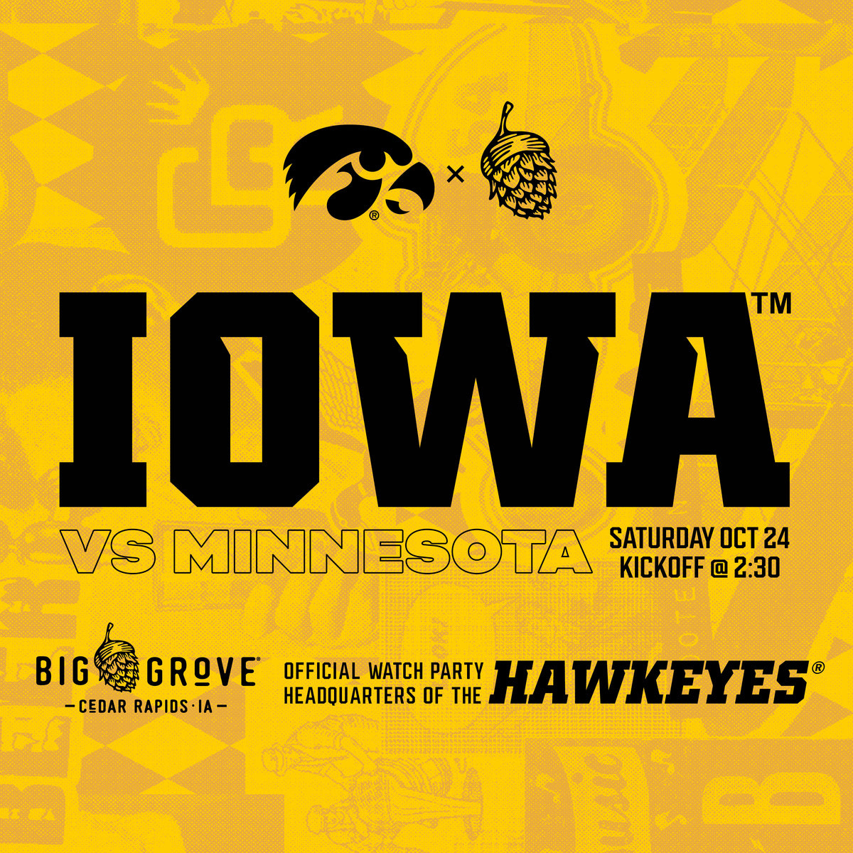 Iowa vs. Minnesota Football Watch Party