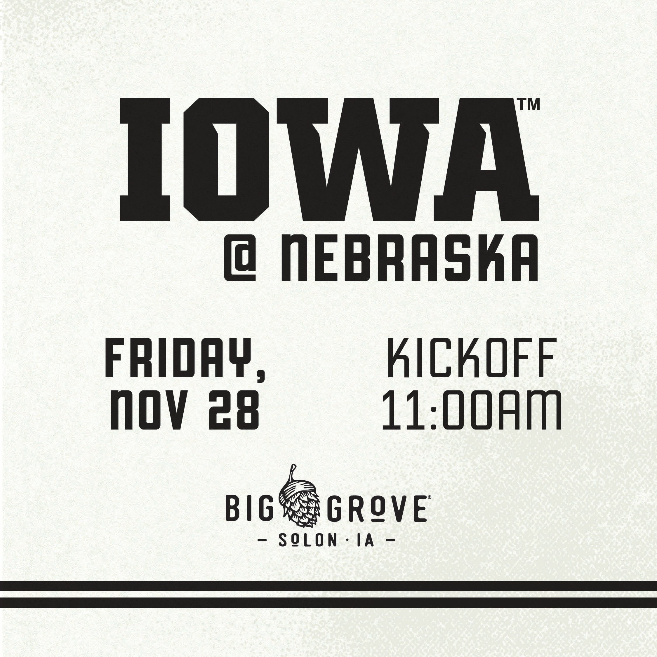 Iowa vs. Nebraska Football Watch Party | Solon
