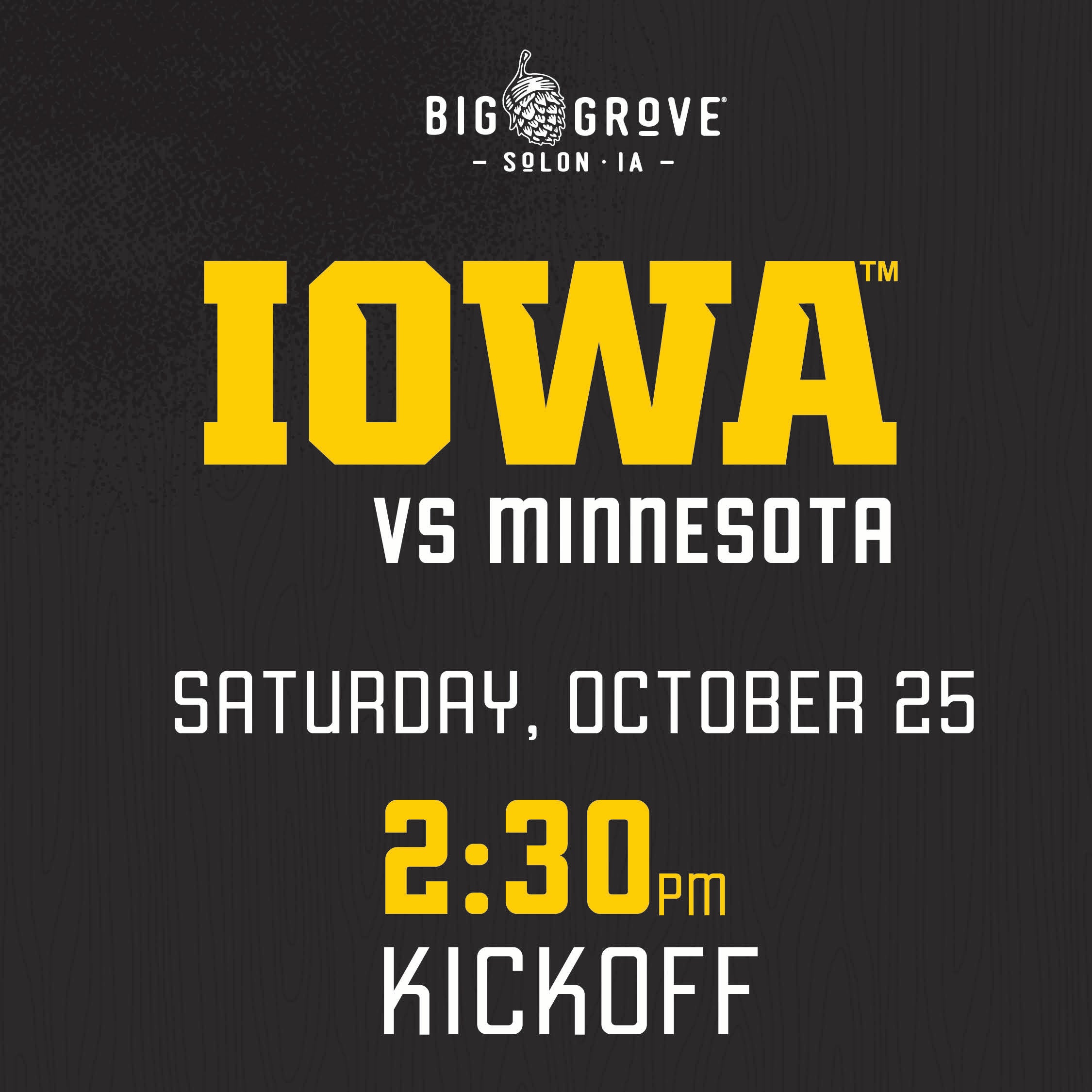 Iowa Football vs. Minnesota Watch Party | Solon