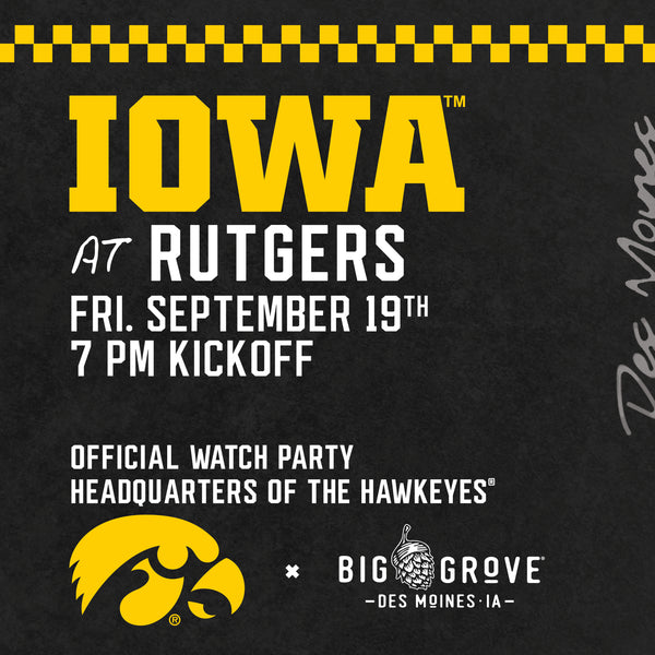 Iowa at Rutgers Watch Party | Des Moines | Sept. 19