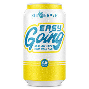 Big Grove Easy Going beer can on a white background