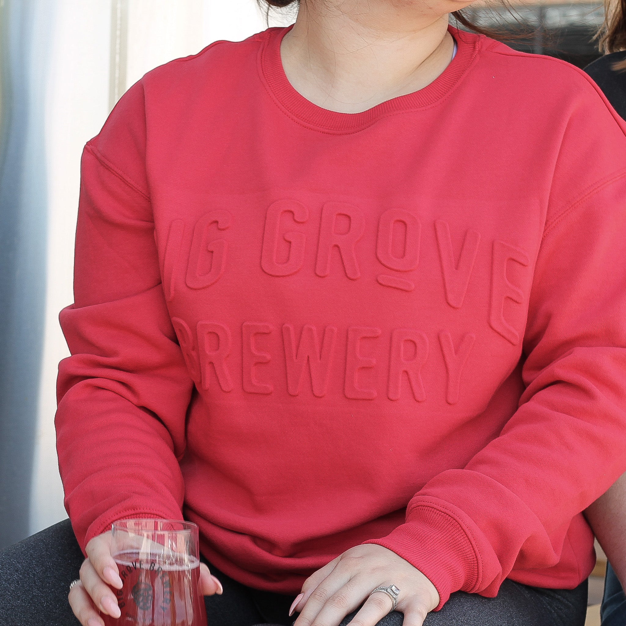 Embossed Crewneck