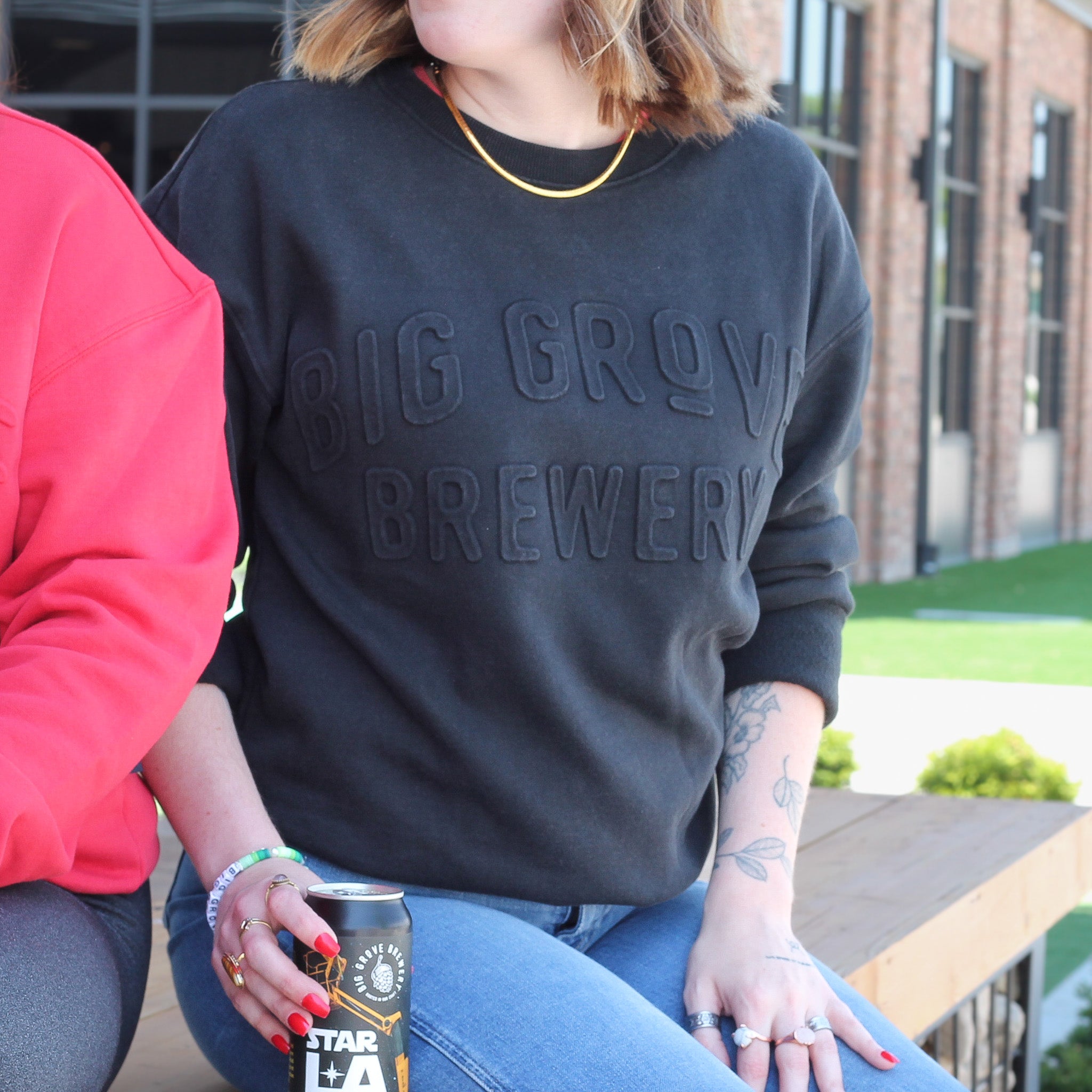 Embossed Crewneck
