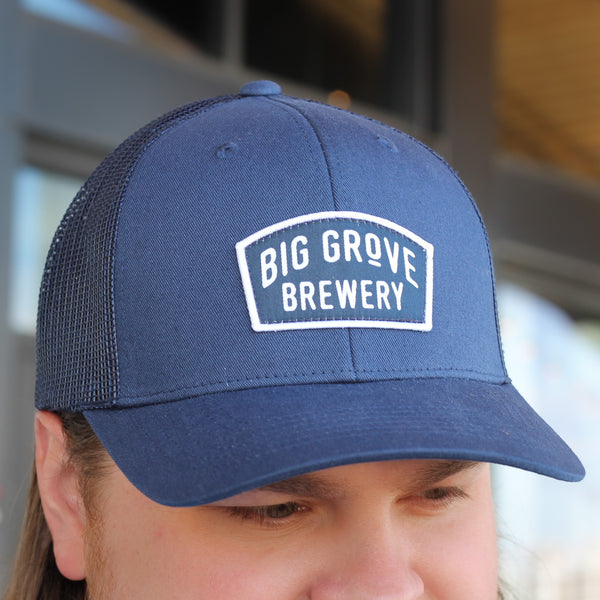 Trucker with Navy Arched Patch