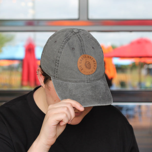 Leather Patch Dad Hat