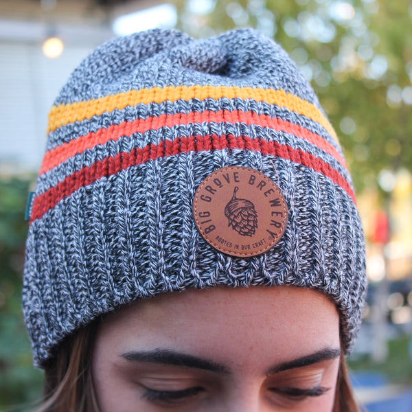 Striped Knit Beanie