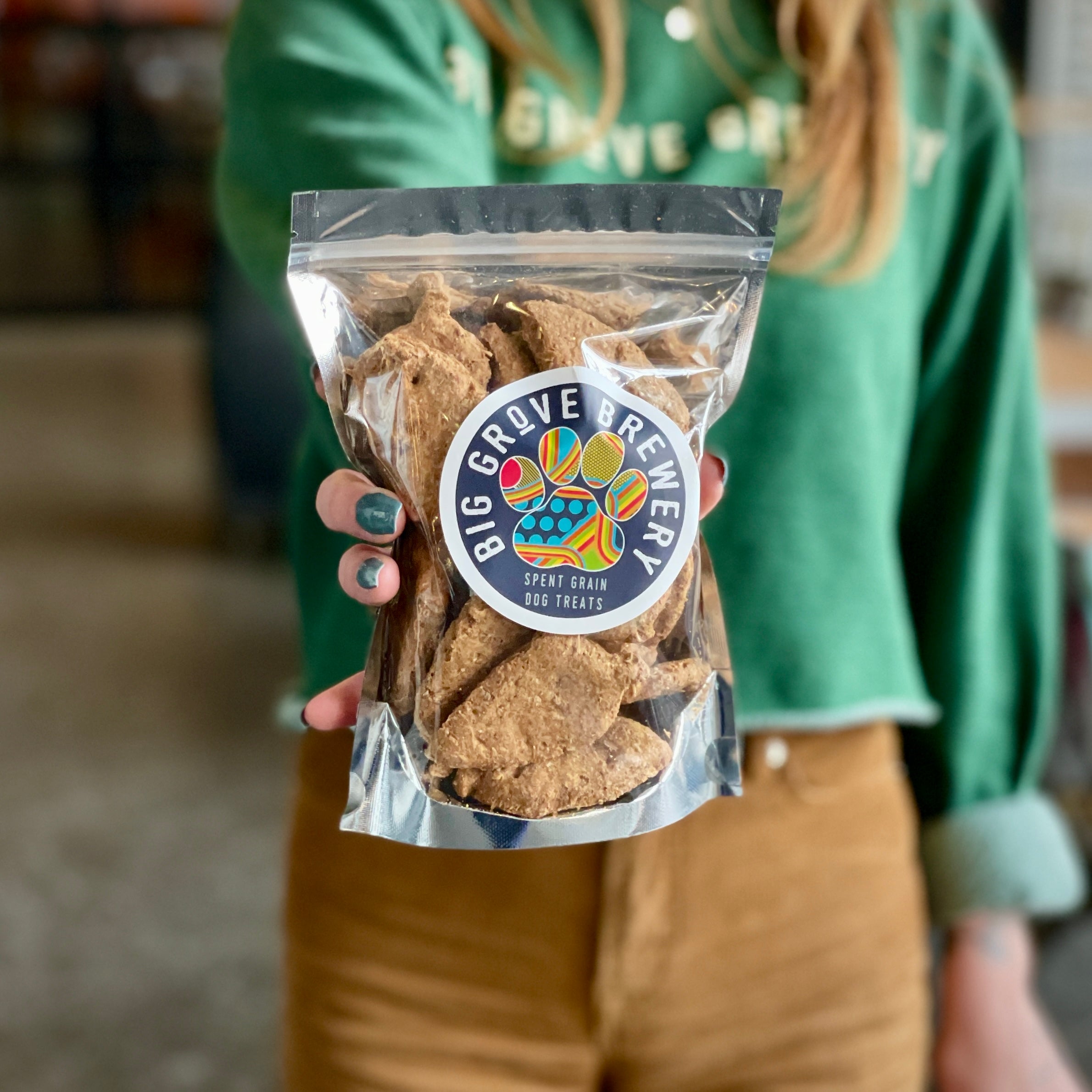 Dog treats outlet with spent grain