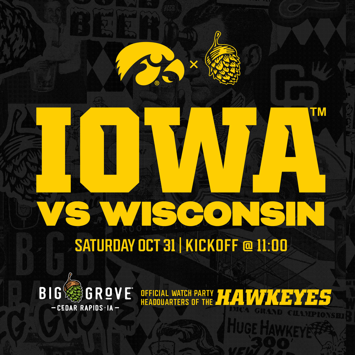 Iowa vs. Wisconsin Football Watch Party