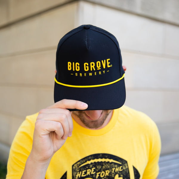 Gold Cord Black Hat