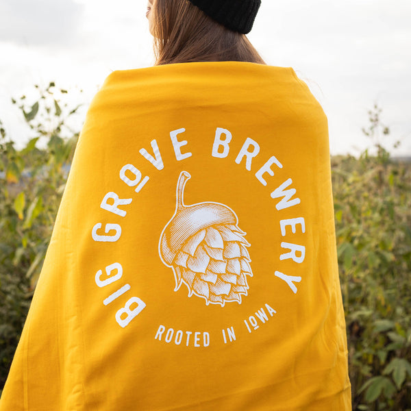 Big Grove Brewery Sweatshirt Blanket