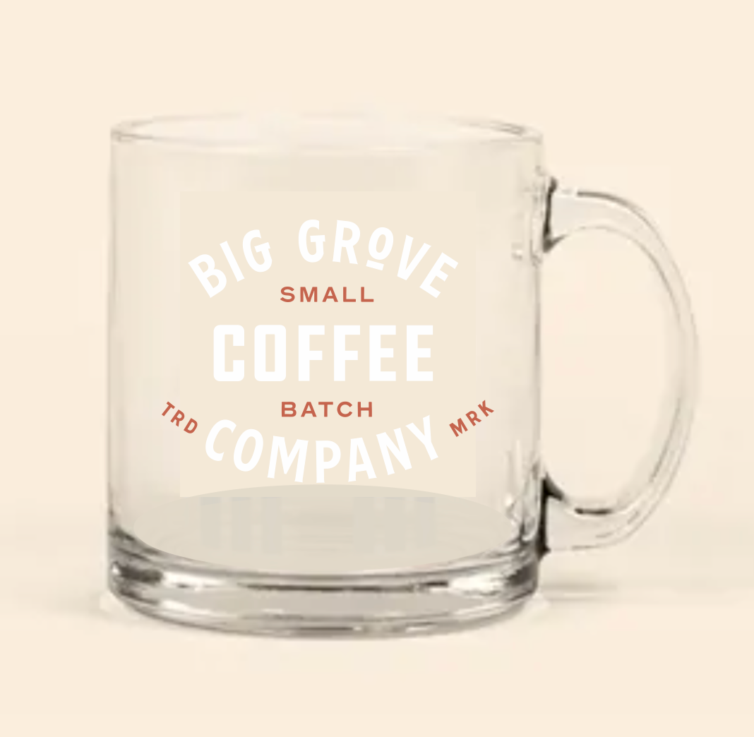 Big Grove Coffee Co. Glass Mug