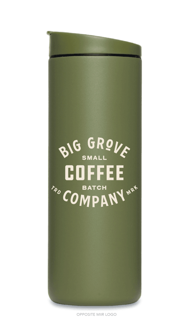 Big Grove Coffee Co. 16oz Green Thermos