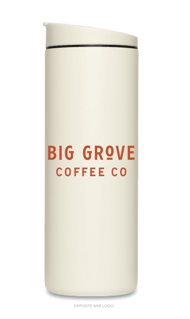 Big Grove Coffee Co. 16oz White Thermos