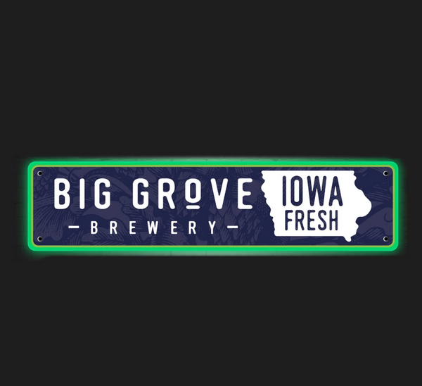Big Grove Brewery Neon Sign